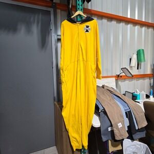 Sideline Apparel Iowa Hawkeyes Fleece Union Suit One Piece Pajamas Yellow XL